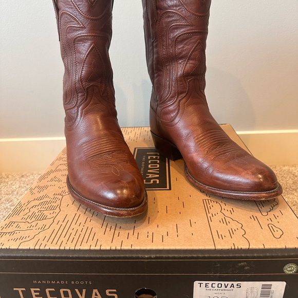 Tecovas Men's Bourbon Calf Brown Western Boots - Picture 1 of 4